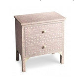 Maaya Bone Inlay Chest of Drawer Sideboard Pink Floral